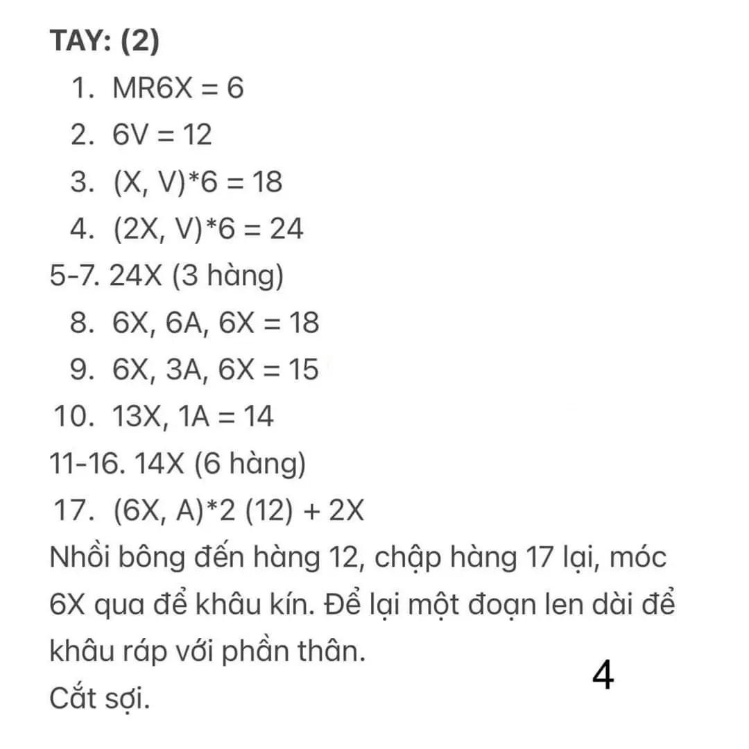 Chart Móc Mèo mặc quần yếm