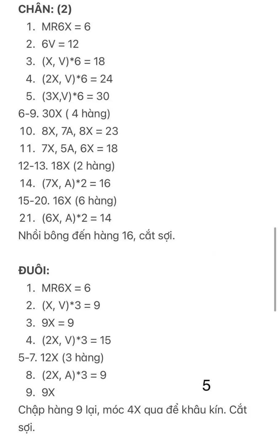 Chart Móc Mèo mặc quần yếm