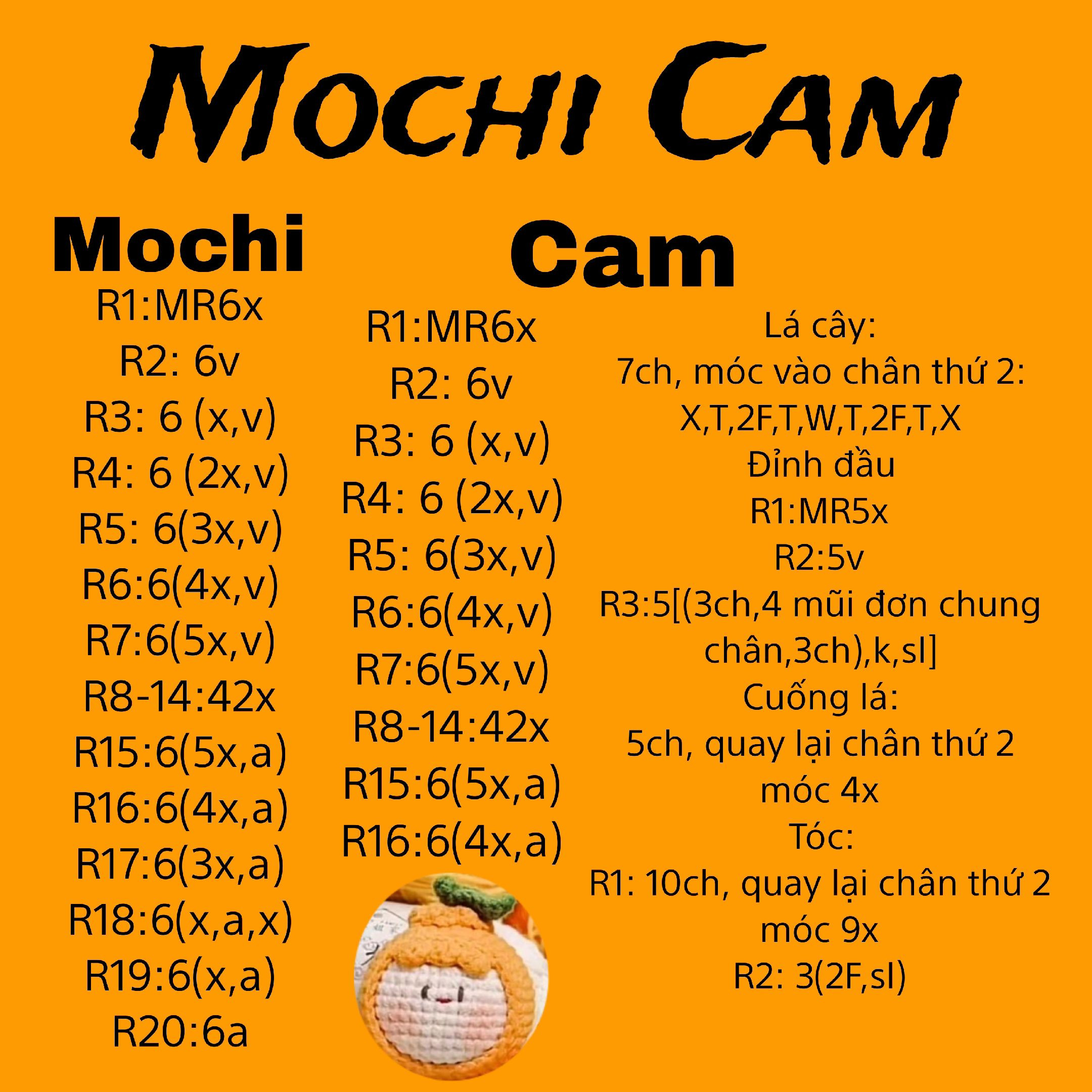 Chart móc mochi cam