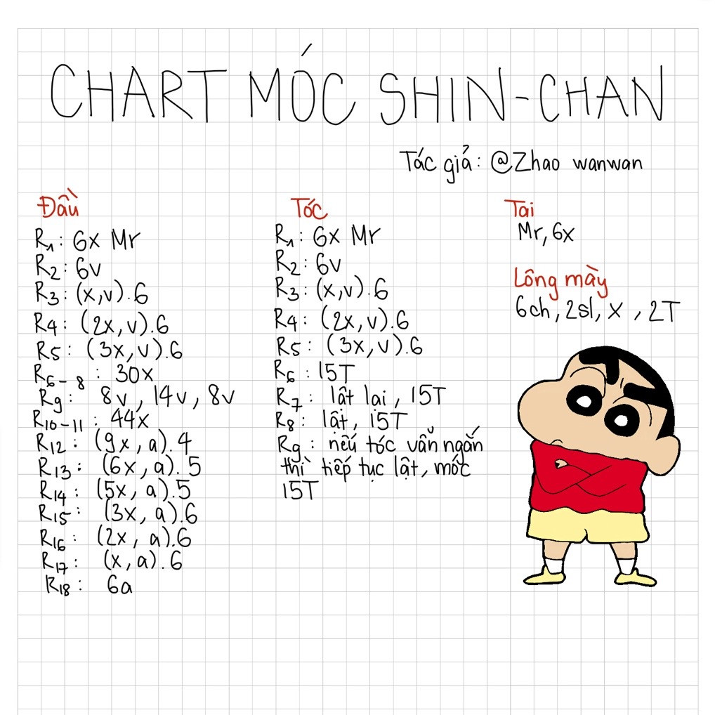 Chart móc shin-chain