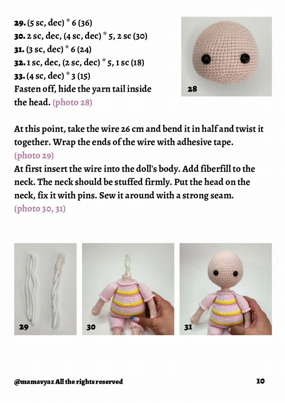 chloe unicorn doll crochet pattern