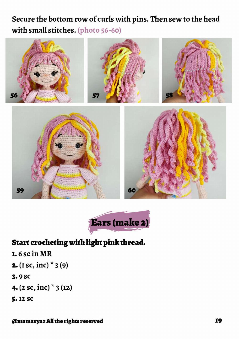 chloe unicorn doll crochet pattern