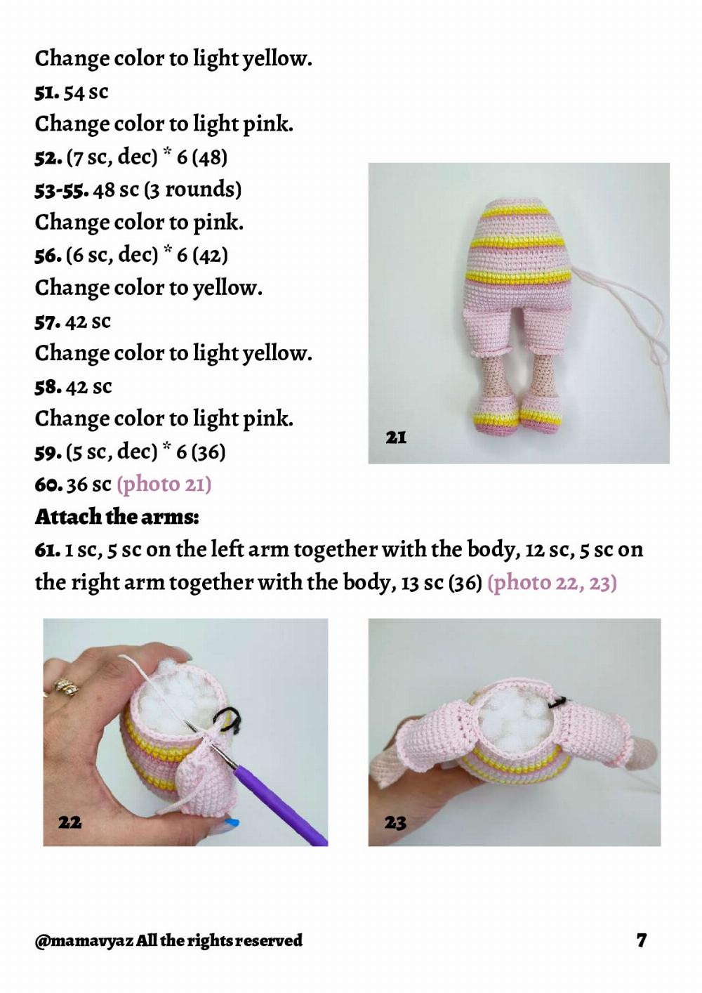 chloe unicorn doll crochet pattern