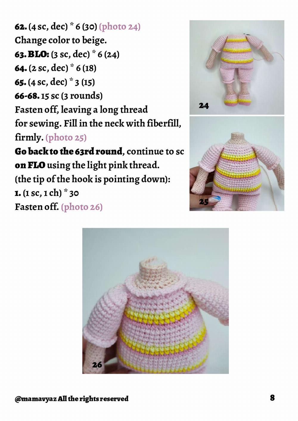 chloe unicorn doll crochet pattern