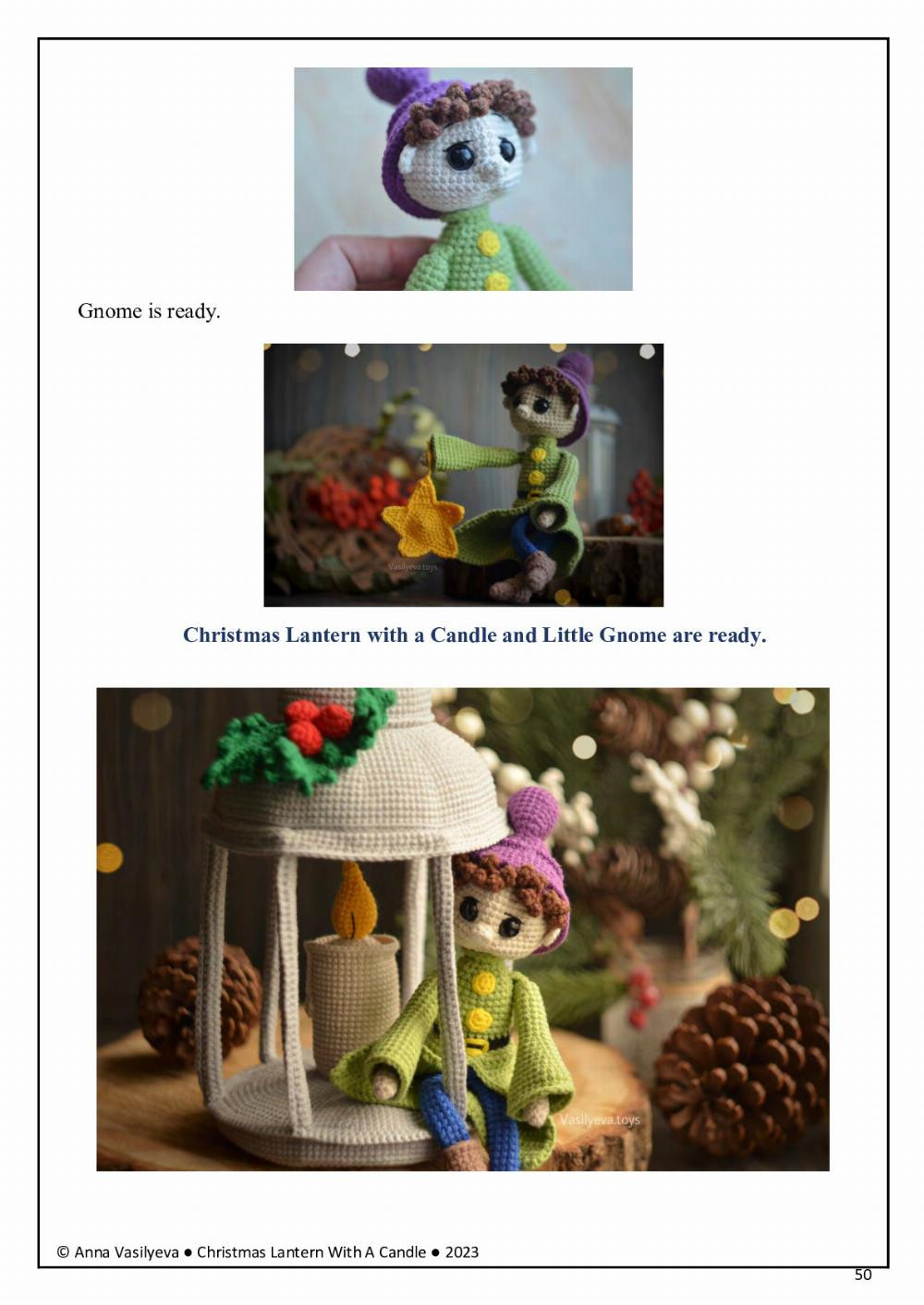 Christmas Lantern With A Candle & Little Gnome Who Lives In This Lantern Crochet Pattern