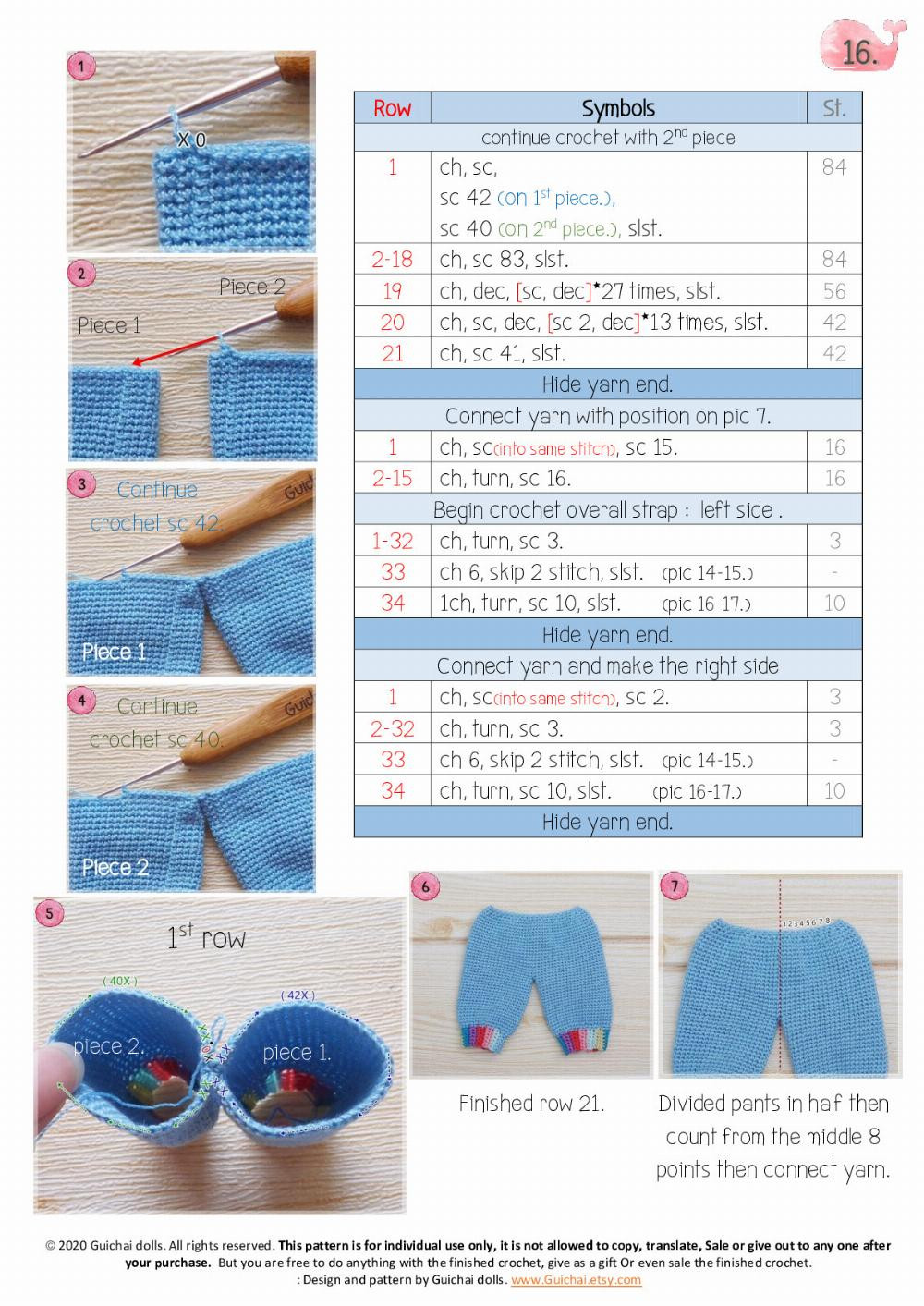 Chucky Horror doll pattern