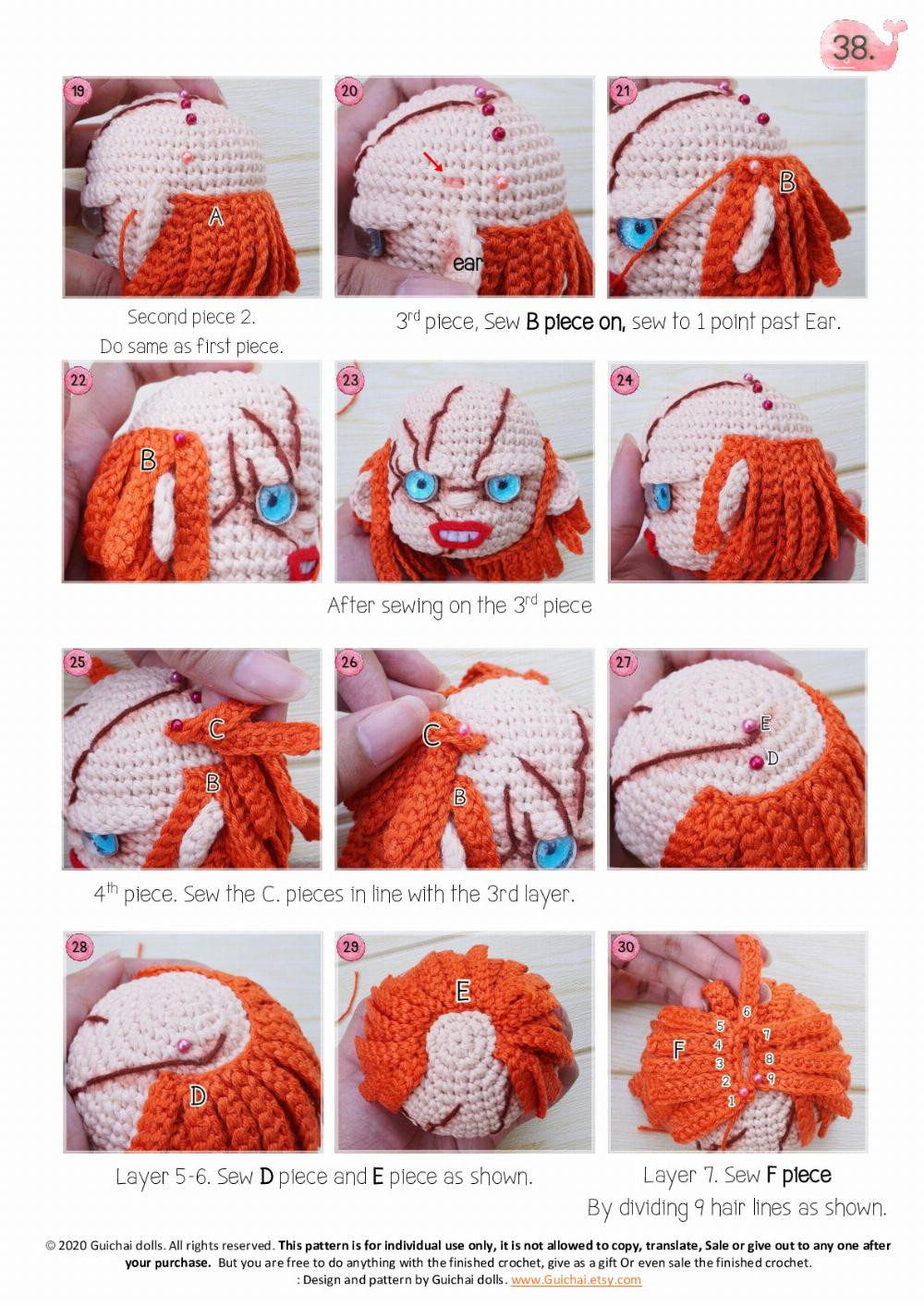 Chucky Horror doll pattern