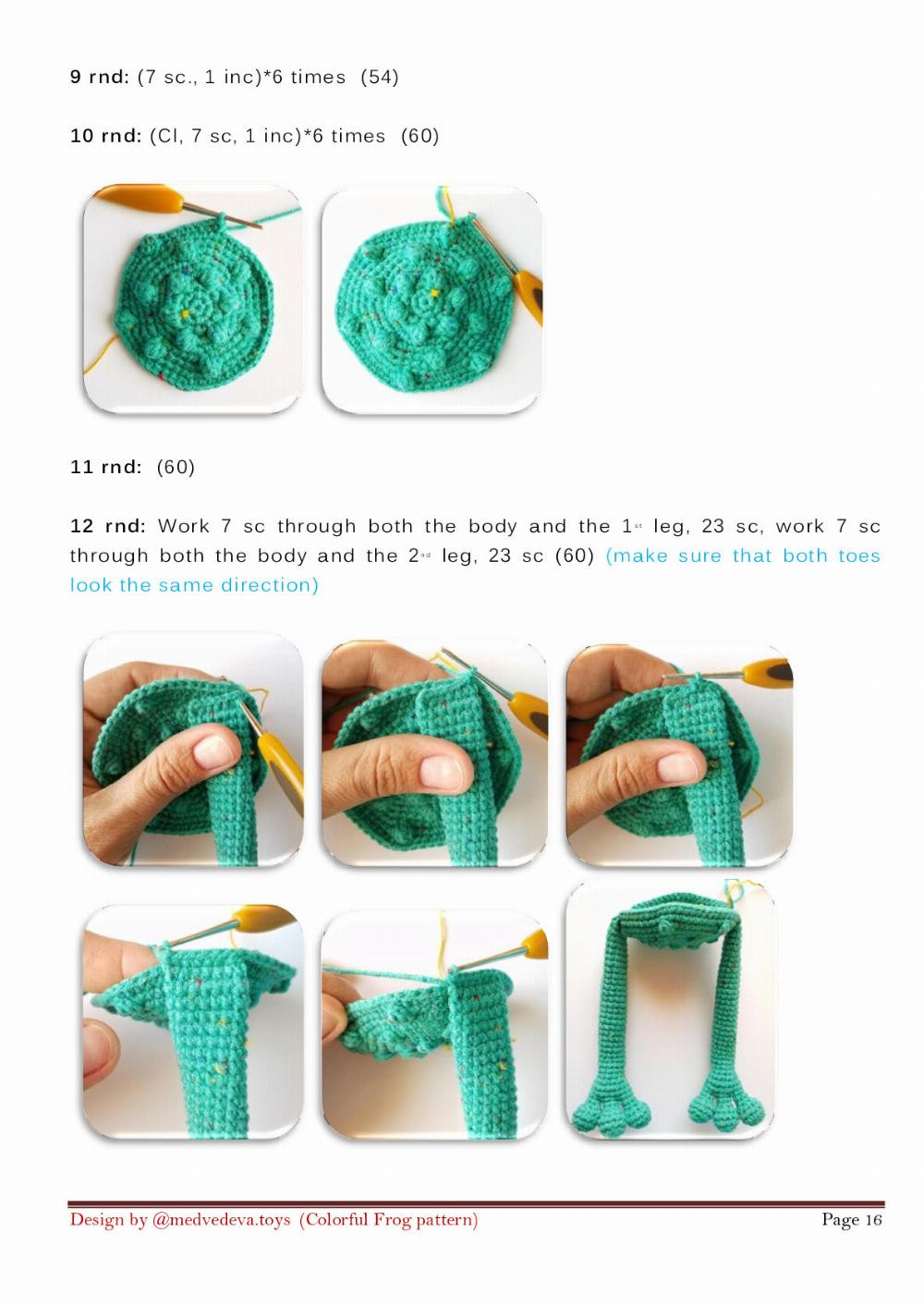 COLORFUL FROG CROCHET PATTERN