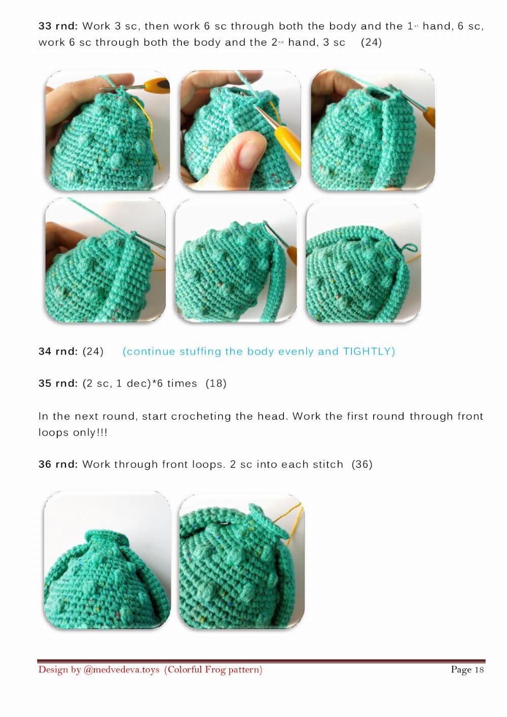 COLORFUL FROG CROCHET PATTERN