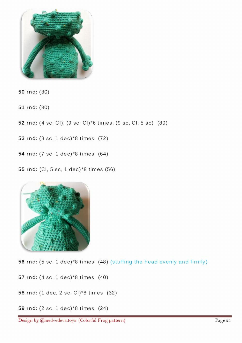 COLORFUL FROG CROCHET PATTERN