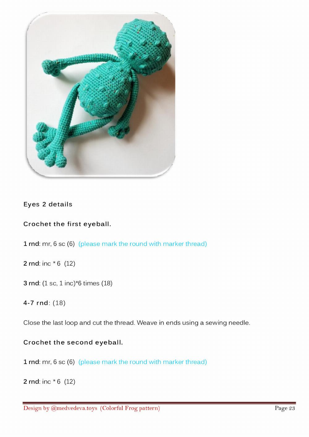 COLORFUL FROG CROCHET PATTERN