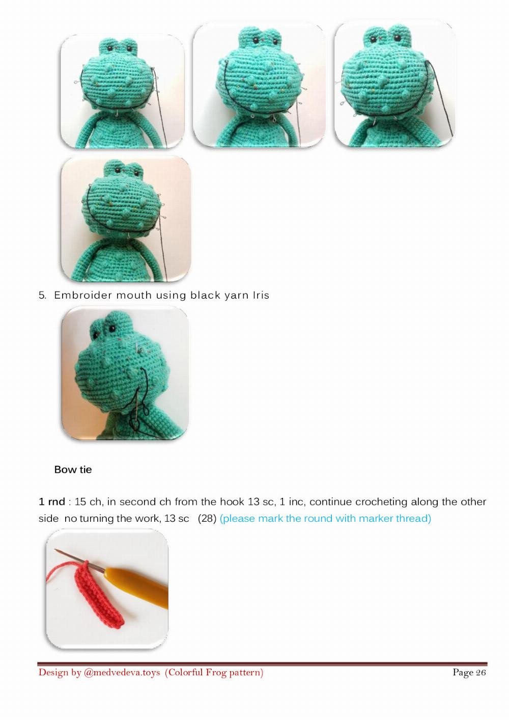 COLORFUL FROG CROCHET PATTERN