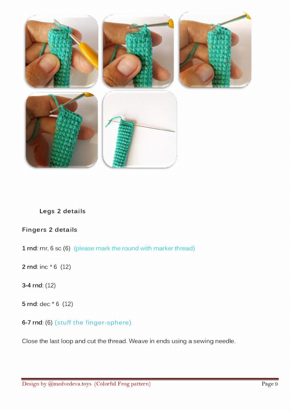 COLORFUL FROG CROCHET PATTERN