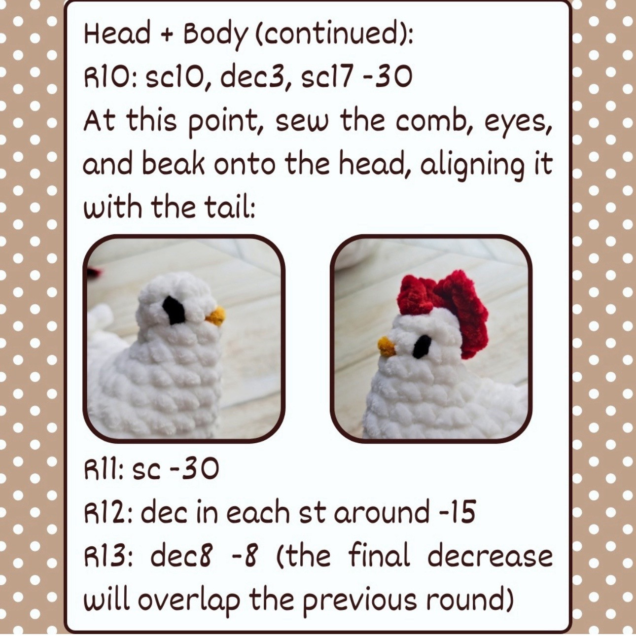 crochet chicken free pattern