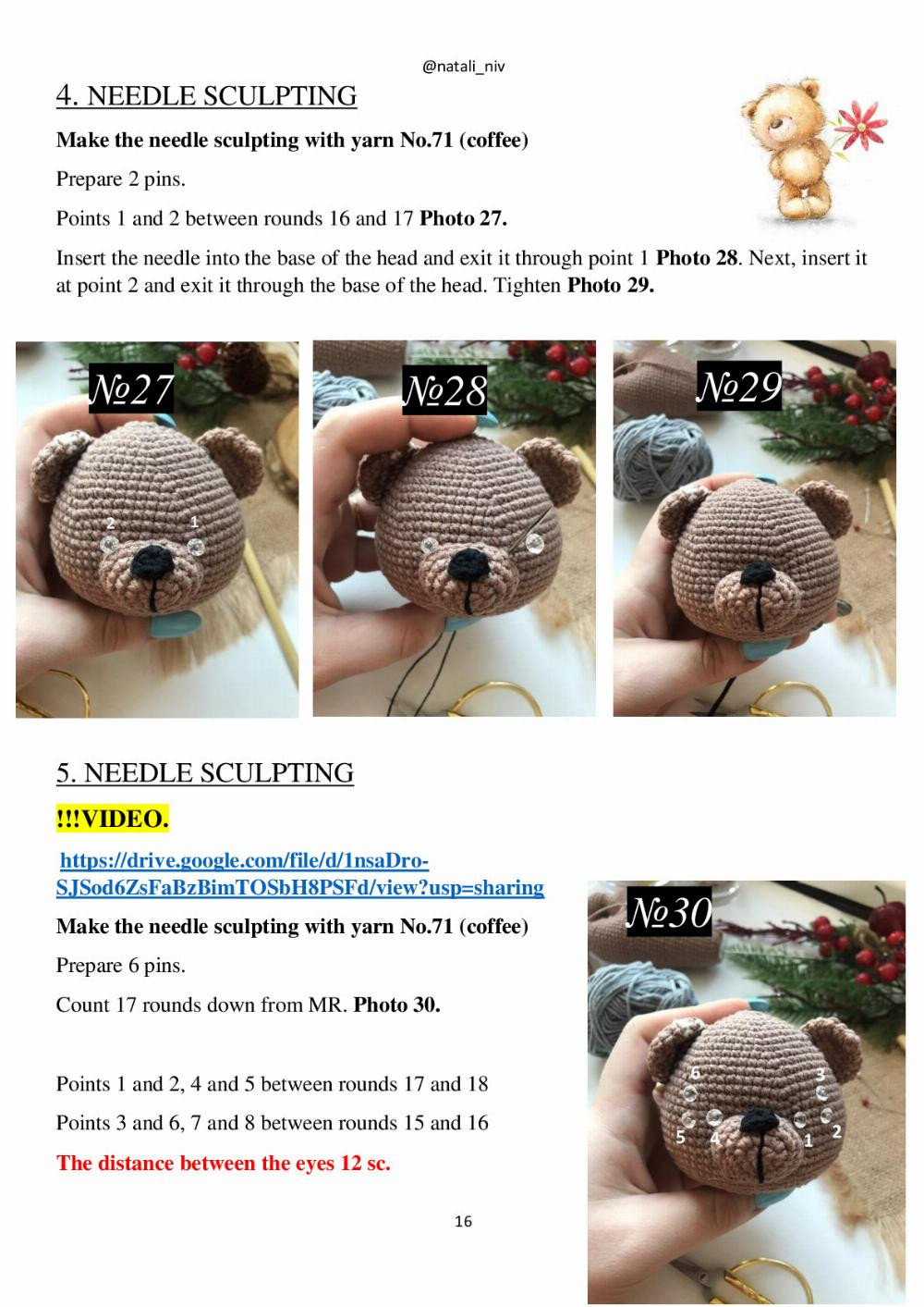 CROCHET PATTERN BEAR VALENTINE DUDLEY