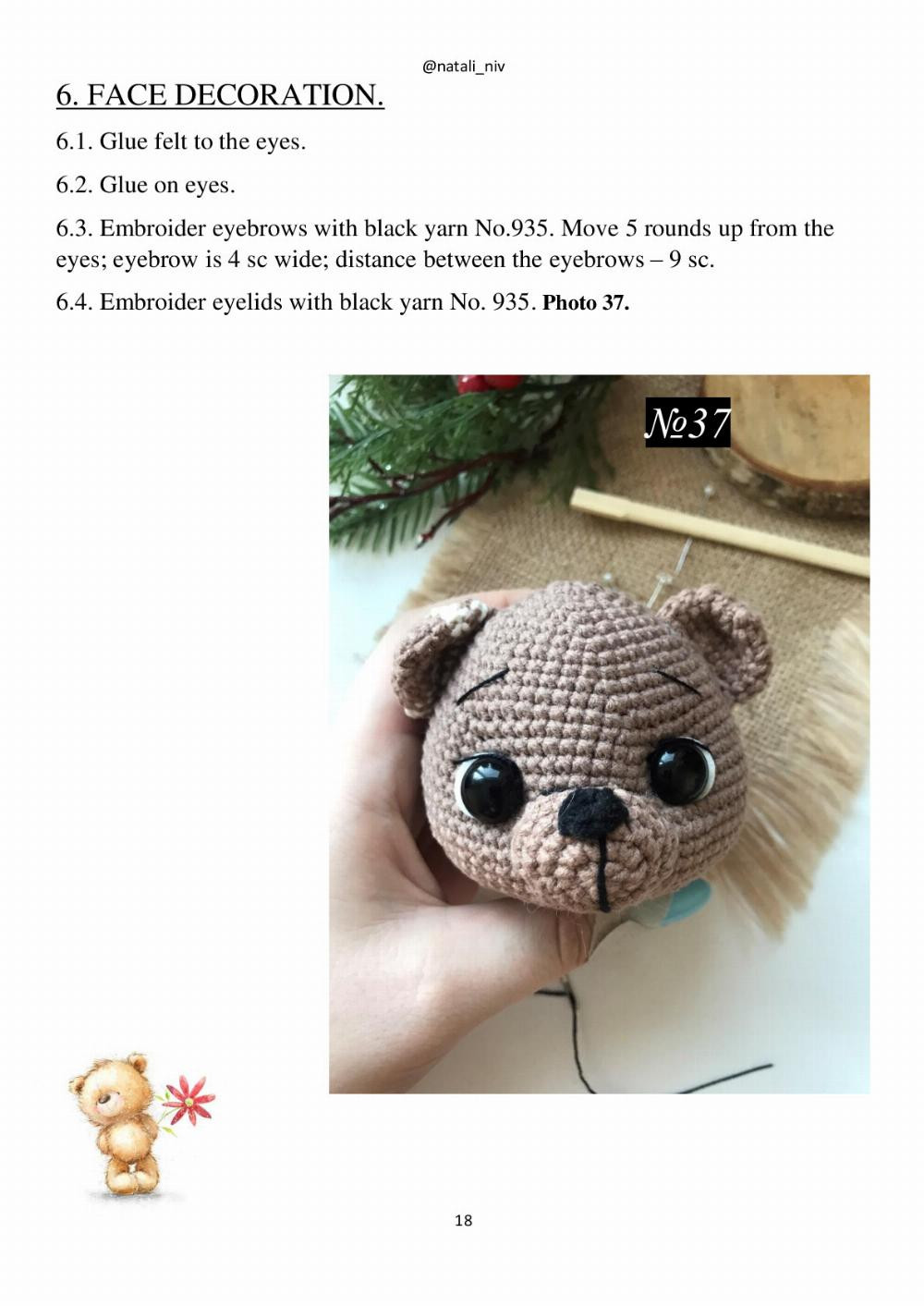 CROCHET PATTERN BEAR VALENTINE DUDLEY