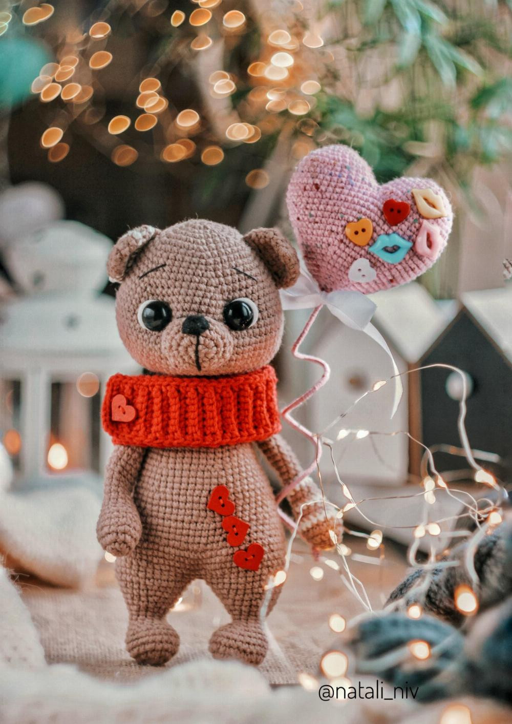 CROCHET PATTERN BEAR VALENTINE DUDLEY