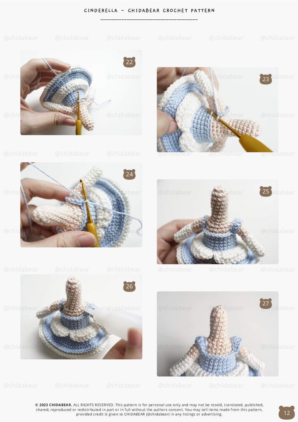 CROCHET PATTERN BY CHIDABEAR CINDERELLA