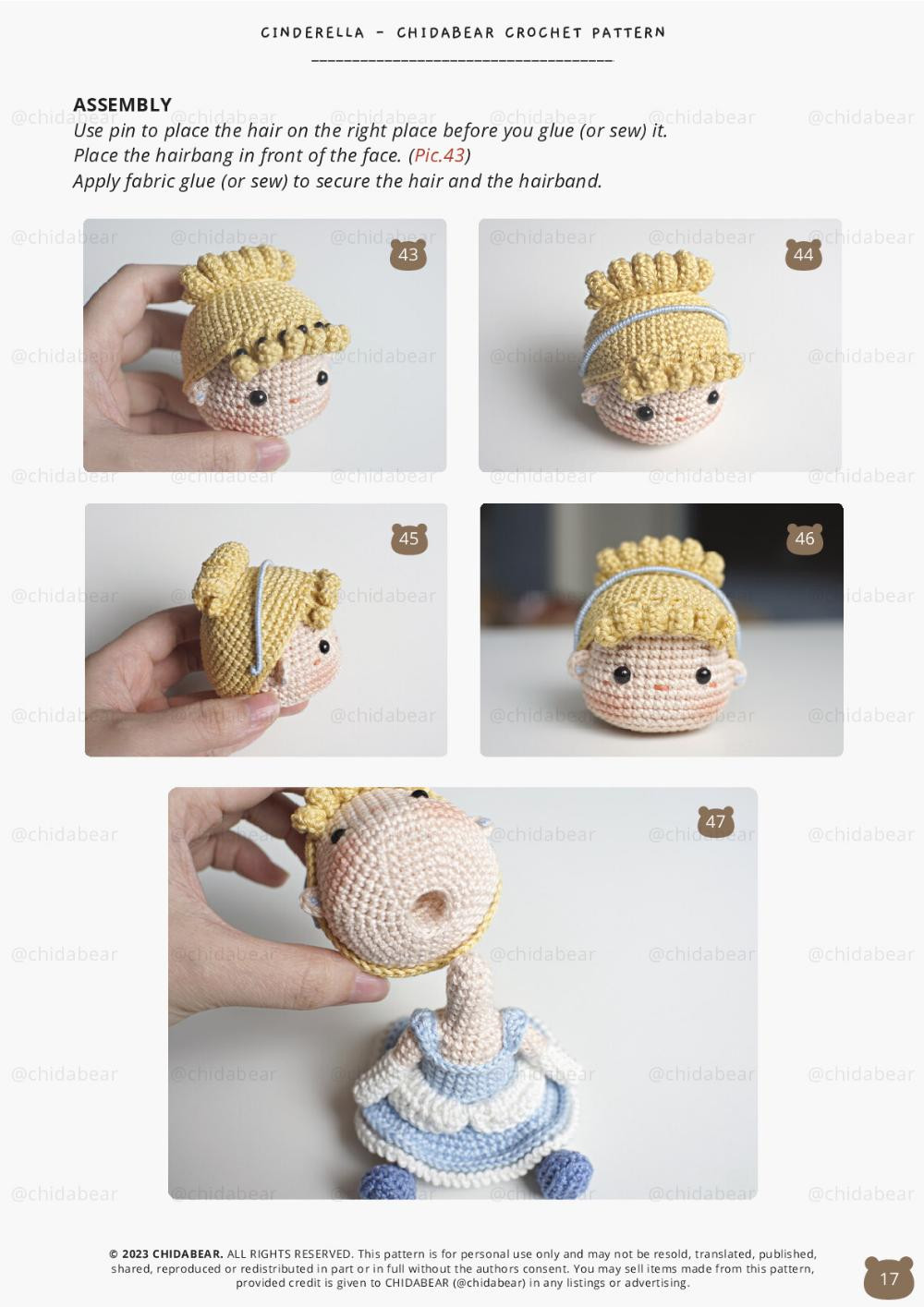 CROCHET PATTERN BY CHIDABEAR CINDERELLA