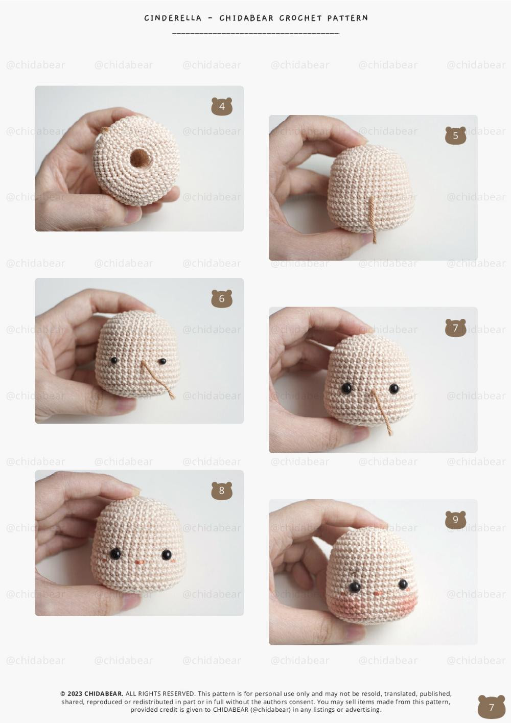 CROCHET PATTERN BY CHIDABEAR CINDERELLA