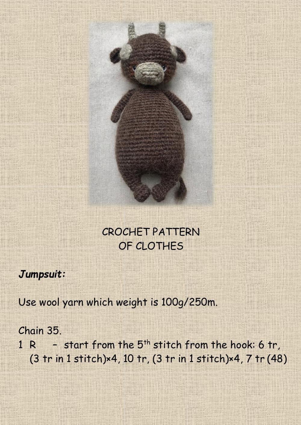 Crochet pattern “Cow”