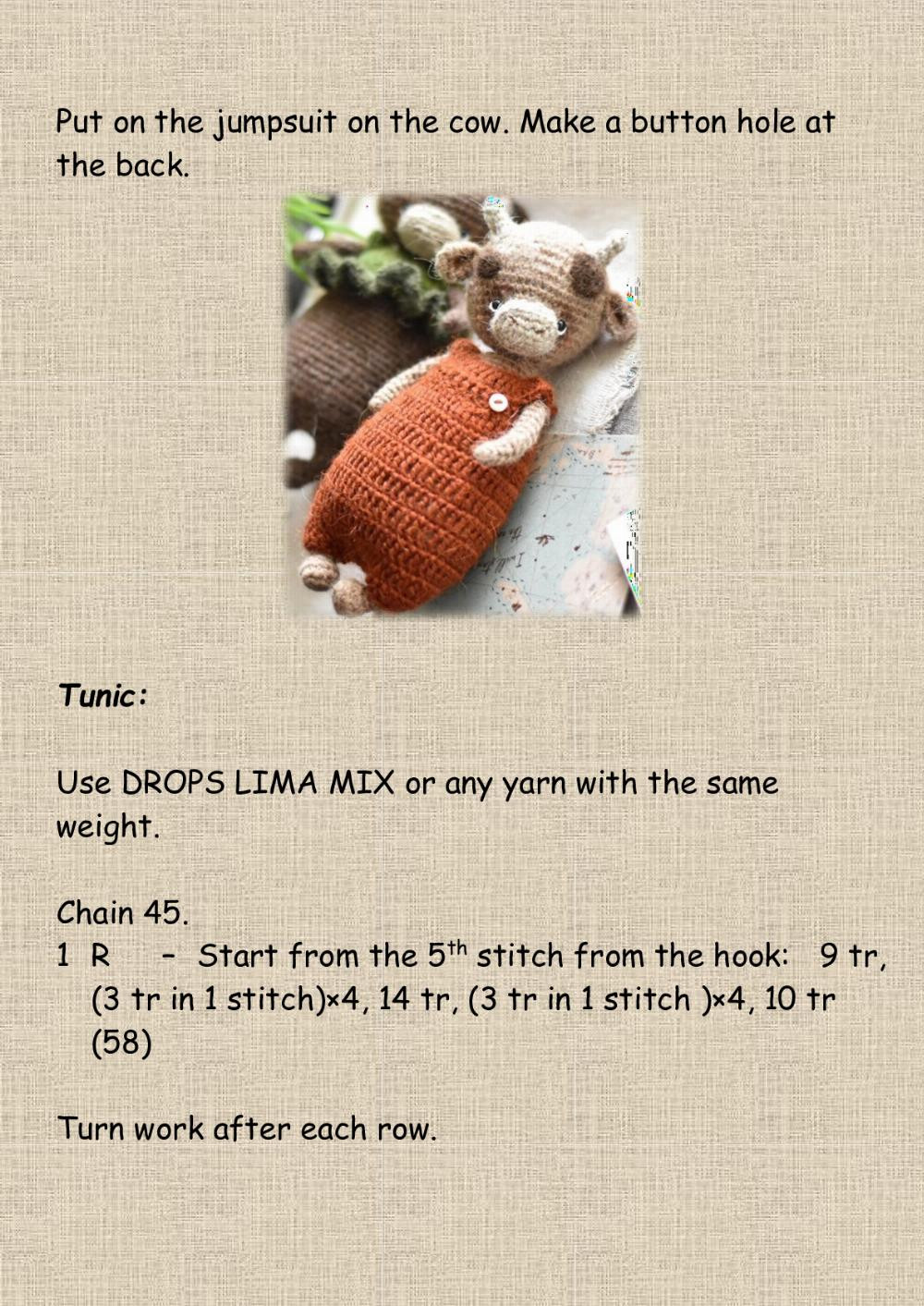 Crochet pattern “Cow”