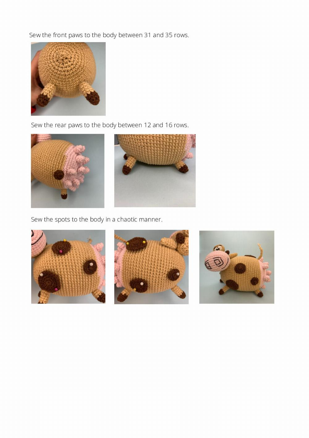 Crochet pattern Cow The pattern