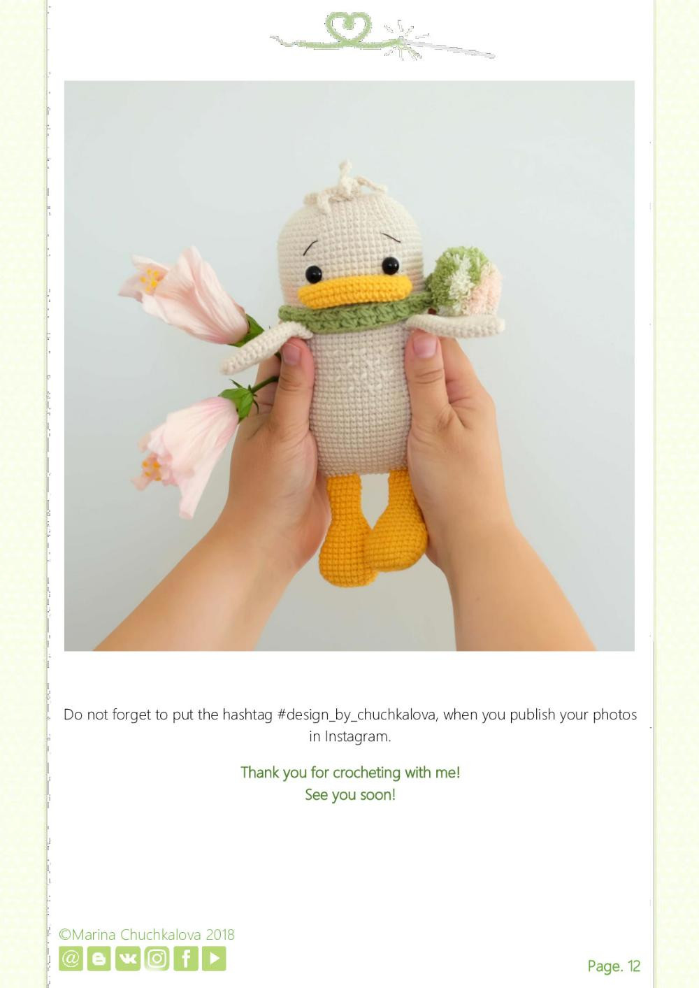 crochet pattern cuty duck