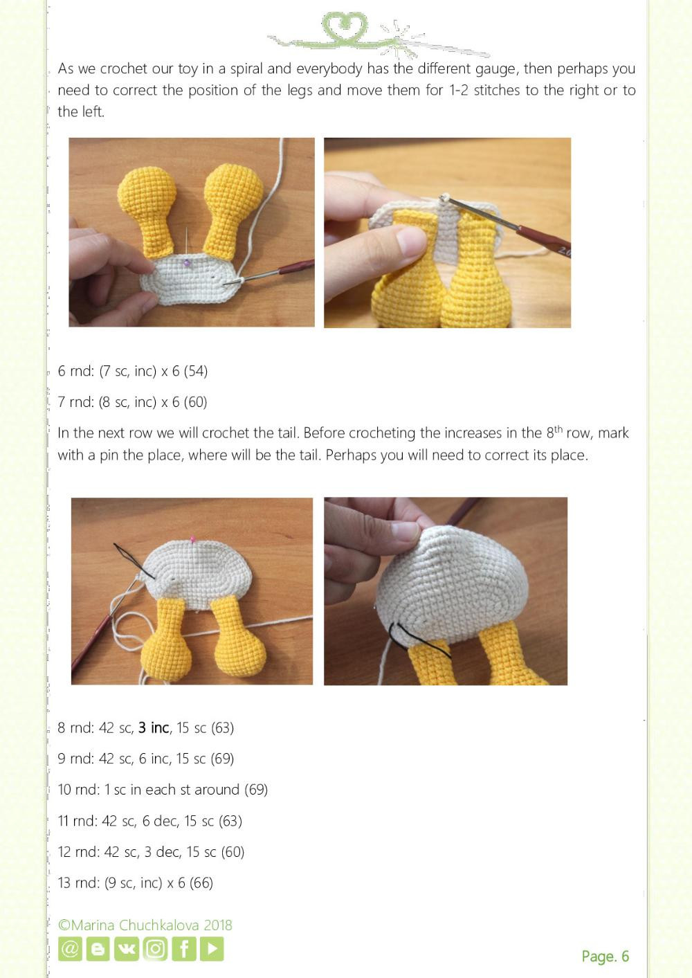 crochet pattern cuty duck