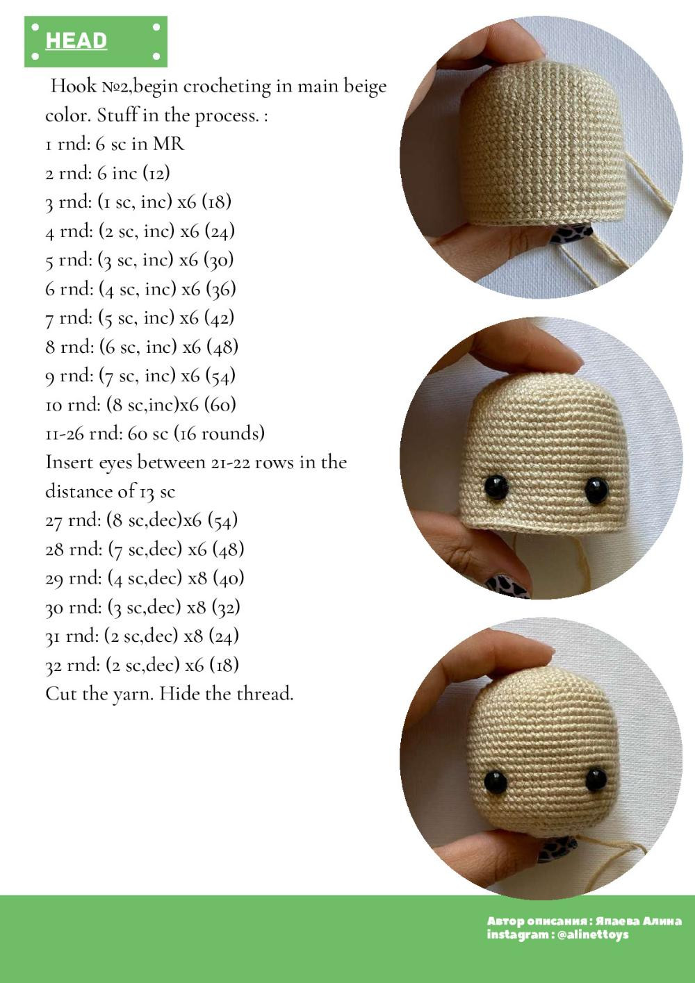 crochet pattern doll sharah