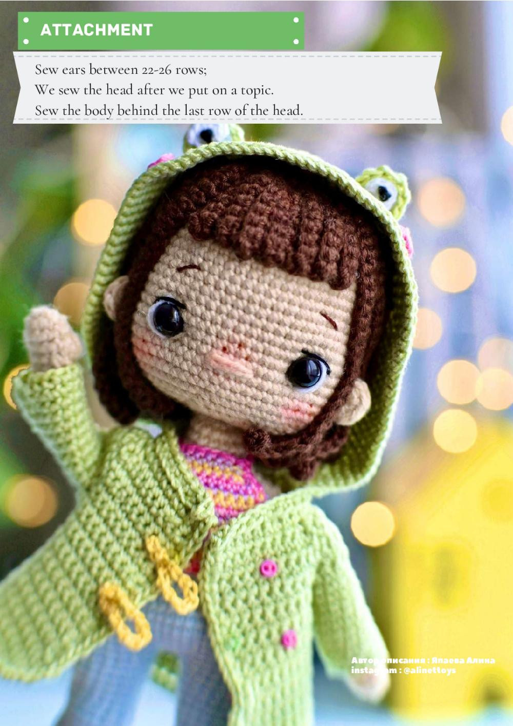 crochet pattern doll sharah