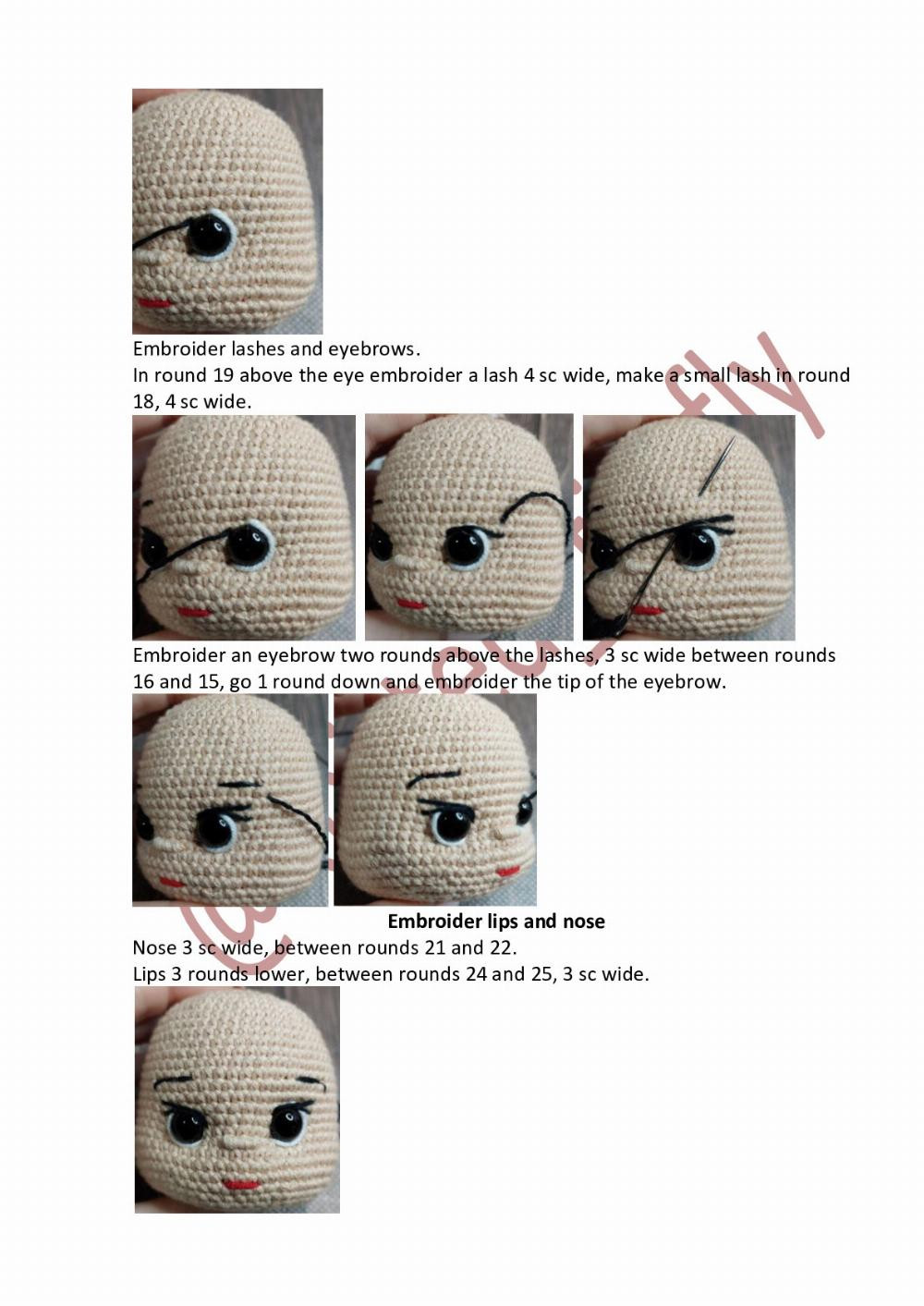 crochet pattern fairy doll