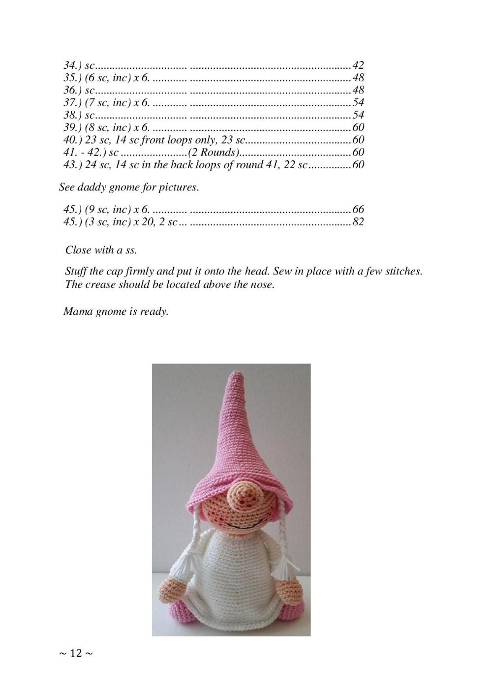 Crochet pattern Family Gnome Daddy Gnome