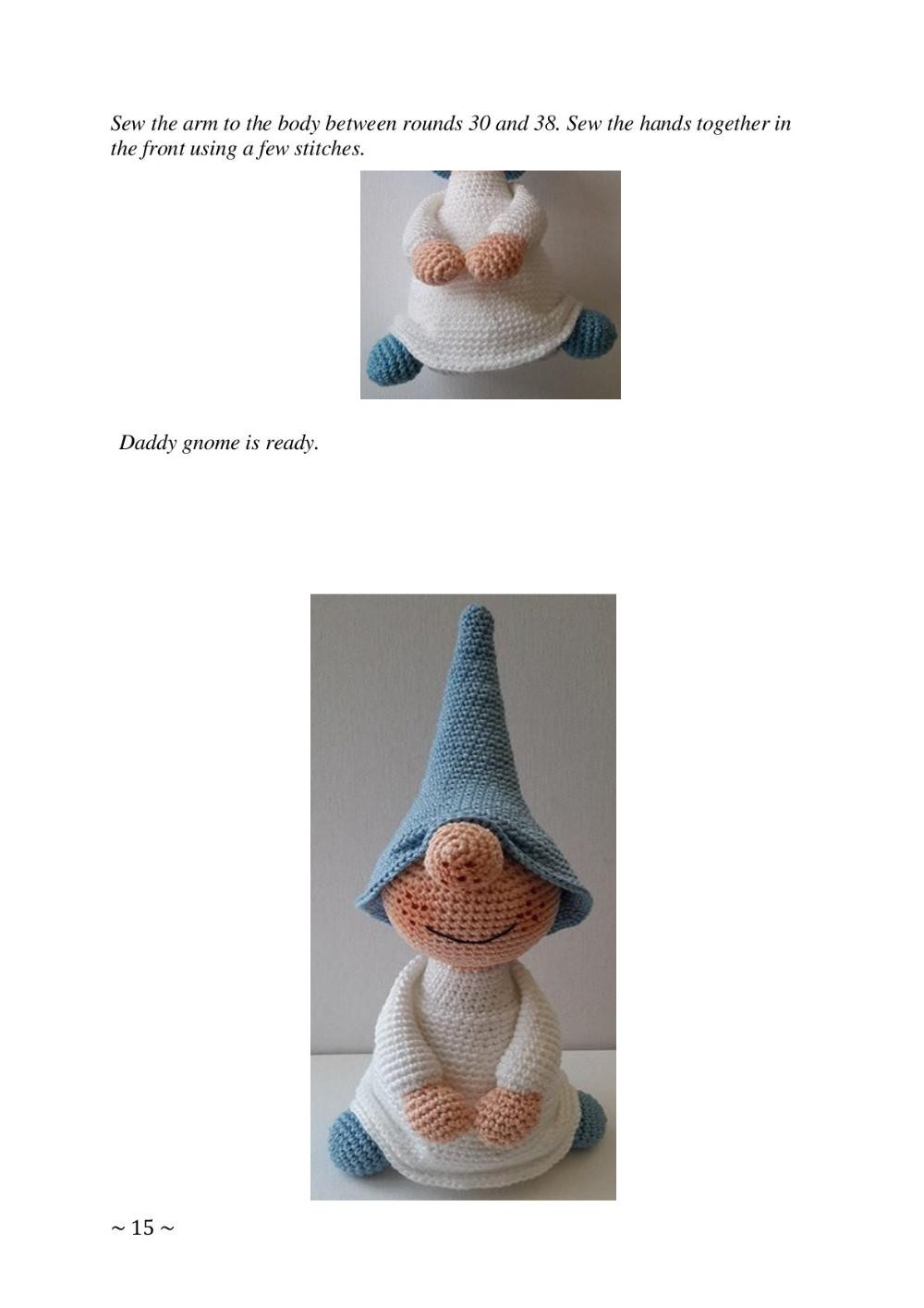 Crochet pattern Family Gnome Daddy Gnome