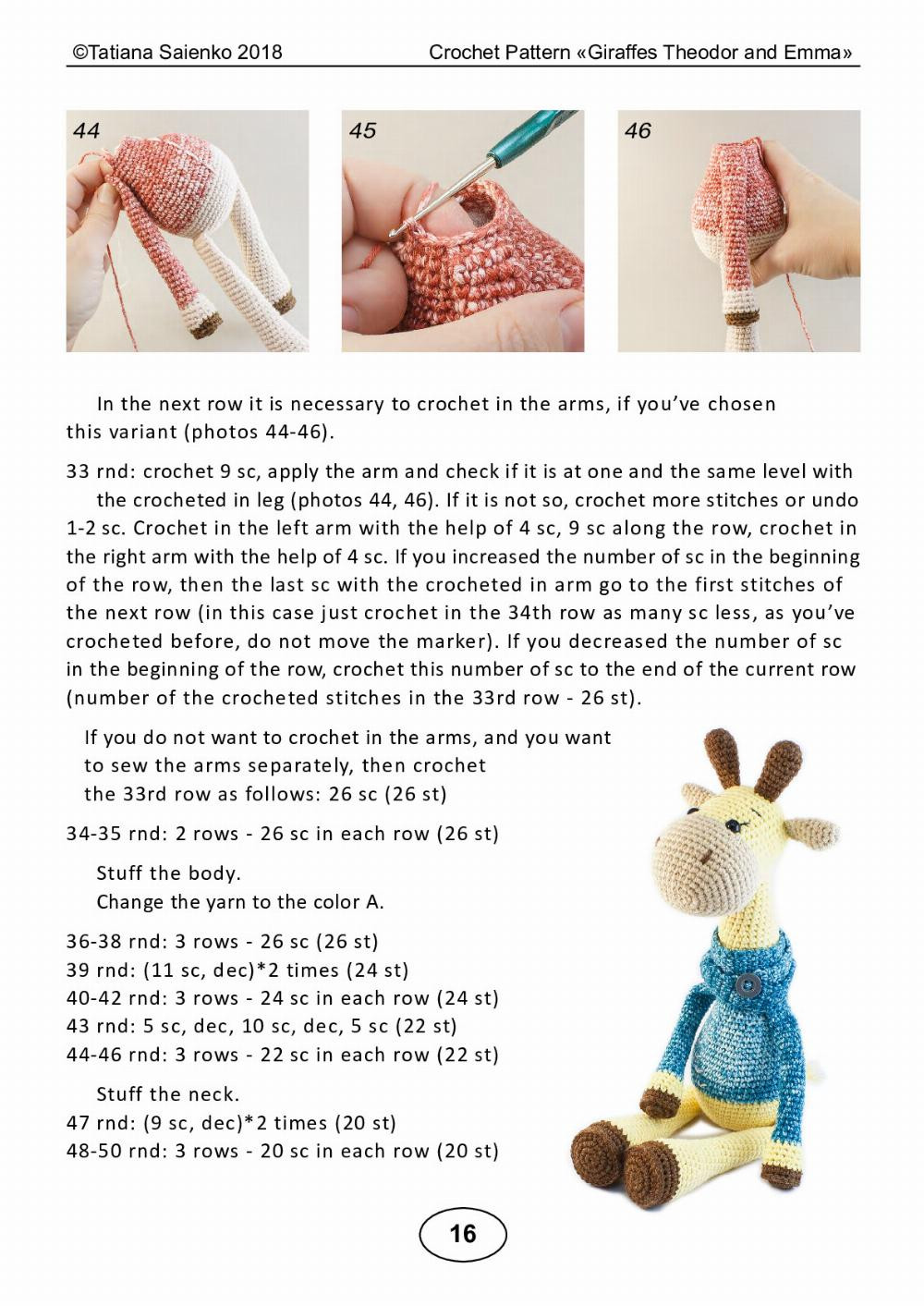 CROCHET PATTERN «Giraffes Theodor and Emma»