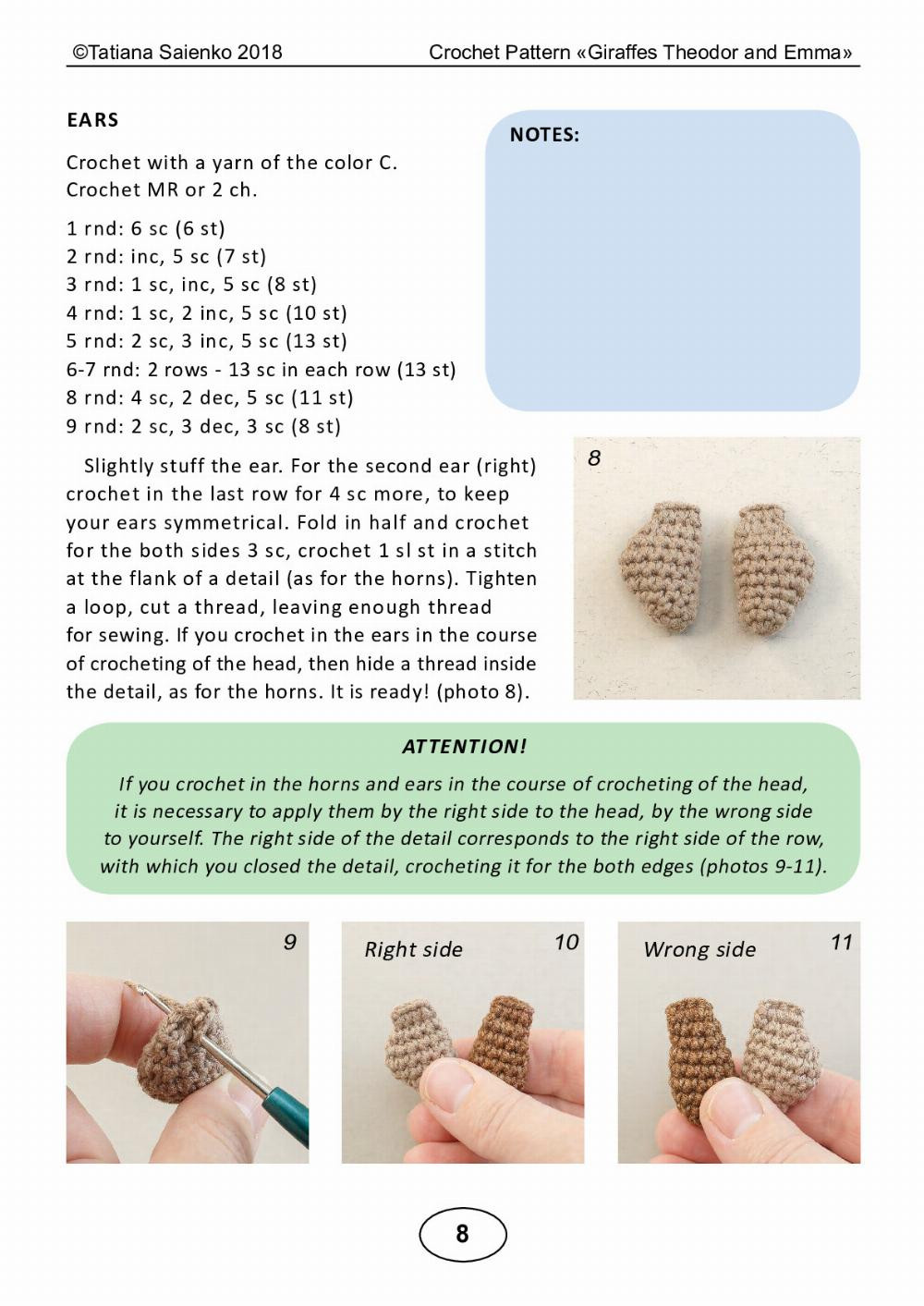 CROCHET PATTERN «Giraffes Theodor and Emma»