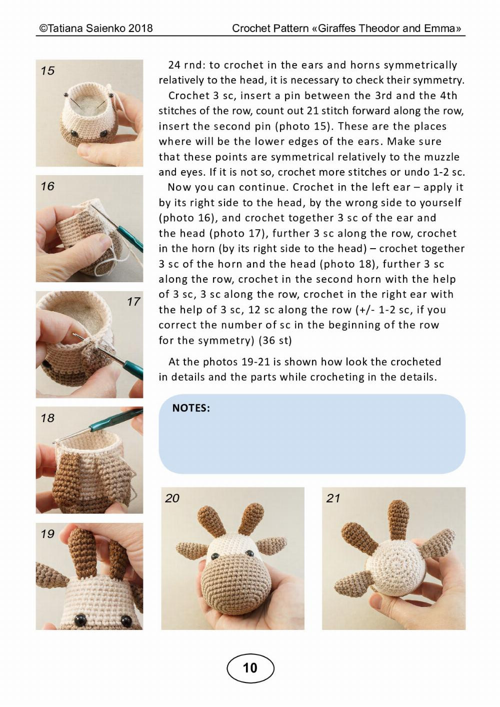 CROCHET PATTERN «Giraffes Theodor and Emma»