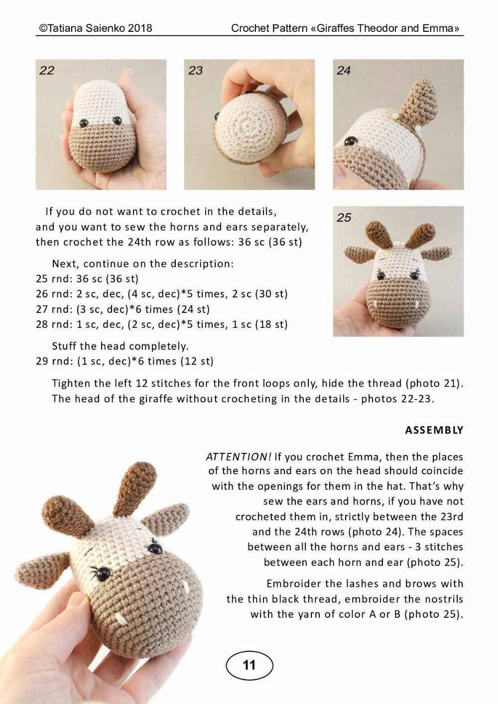 CROCHET PATTERN «Giraffes Theodor and Emma»