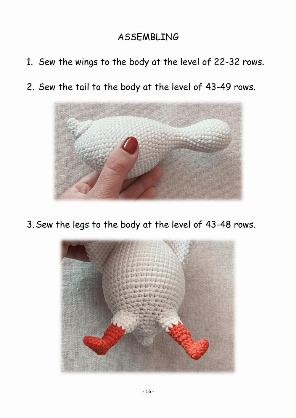 Crochet pattern «Goose» Pattern includes: - goose - hat - scarf