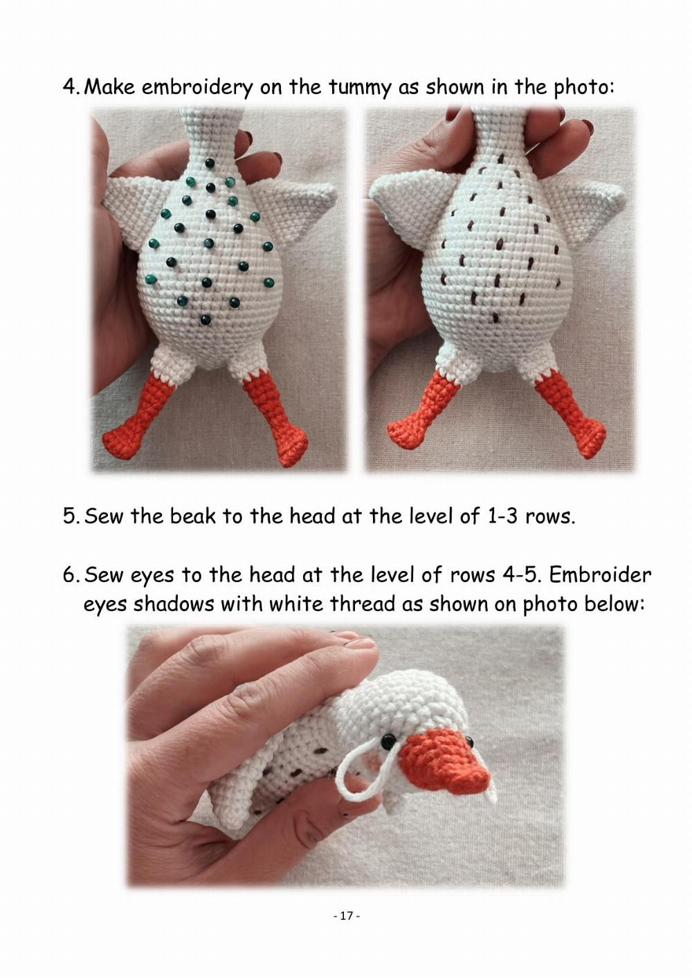 Crochet pattern «Goose» Pattern includes: - goose - hat - scarf