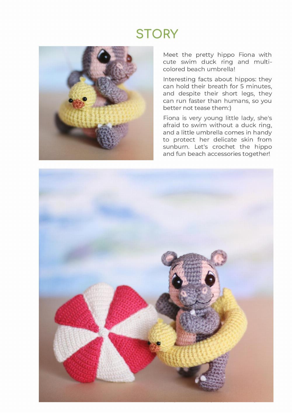 CROCHET PATTERN .. HIPPO FIONA