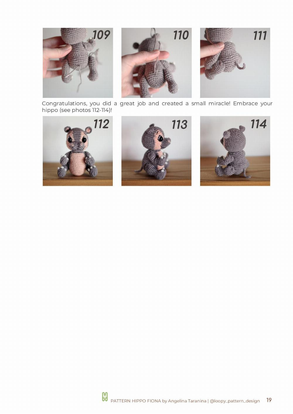 CROCHET PATTERN .. HIPPO FIONA