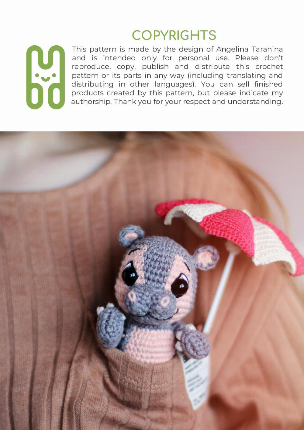 CROCHET PATTERN .. HIPPO FIONA