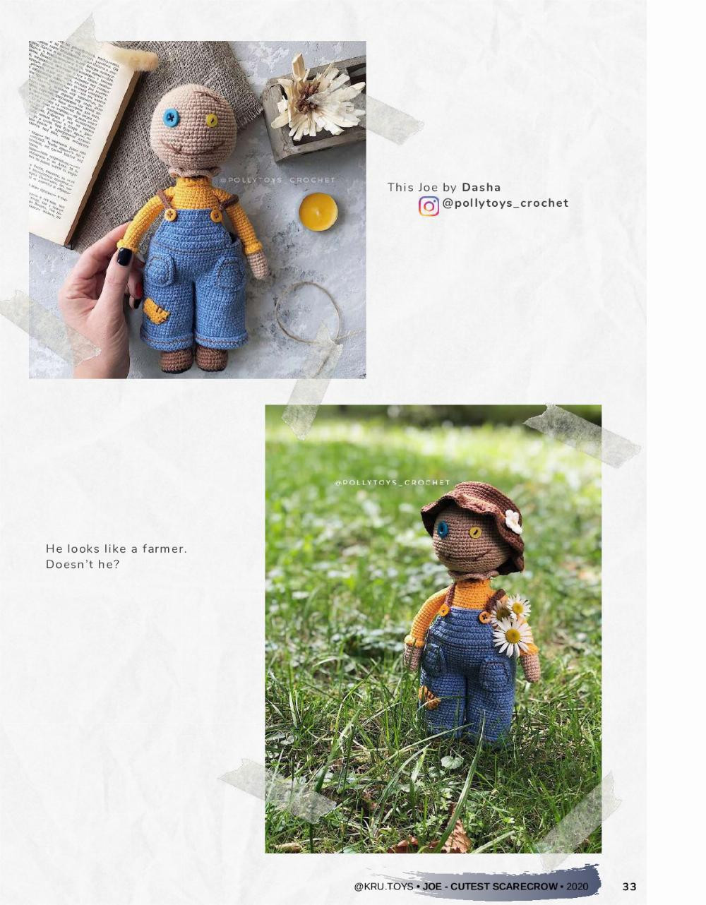 crochet pattern joe the cutest scarecrow