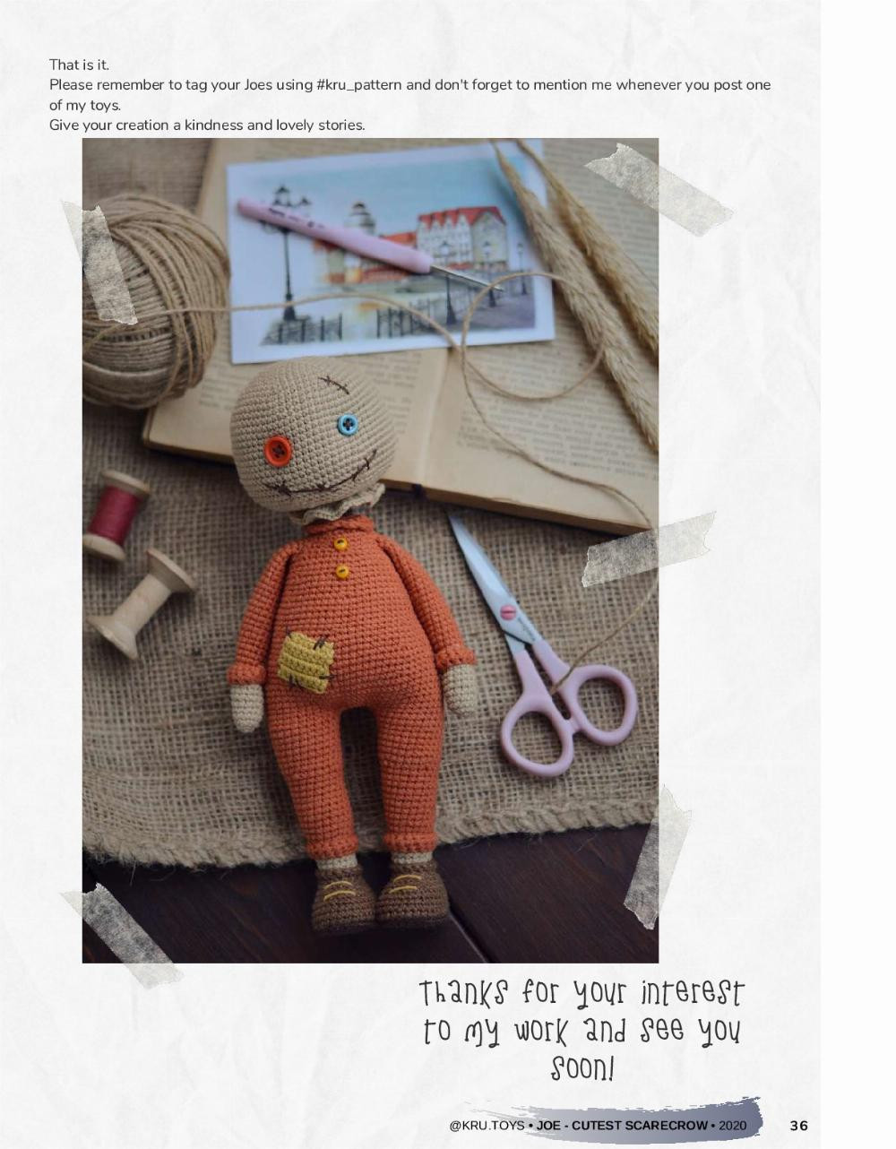 crochet pattern joe the cutest scarecrow