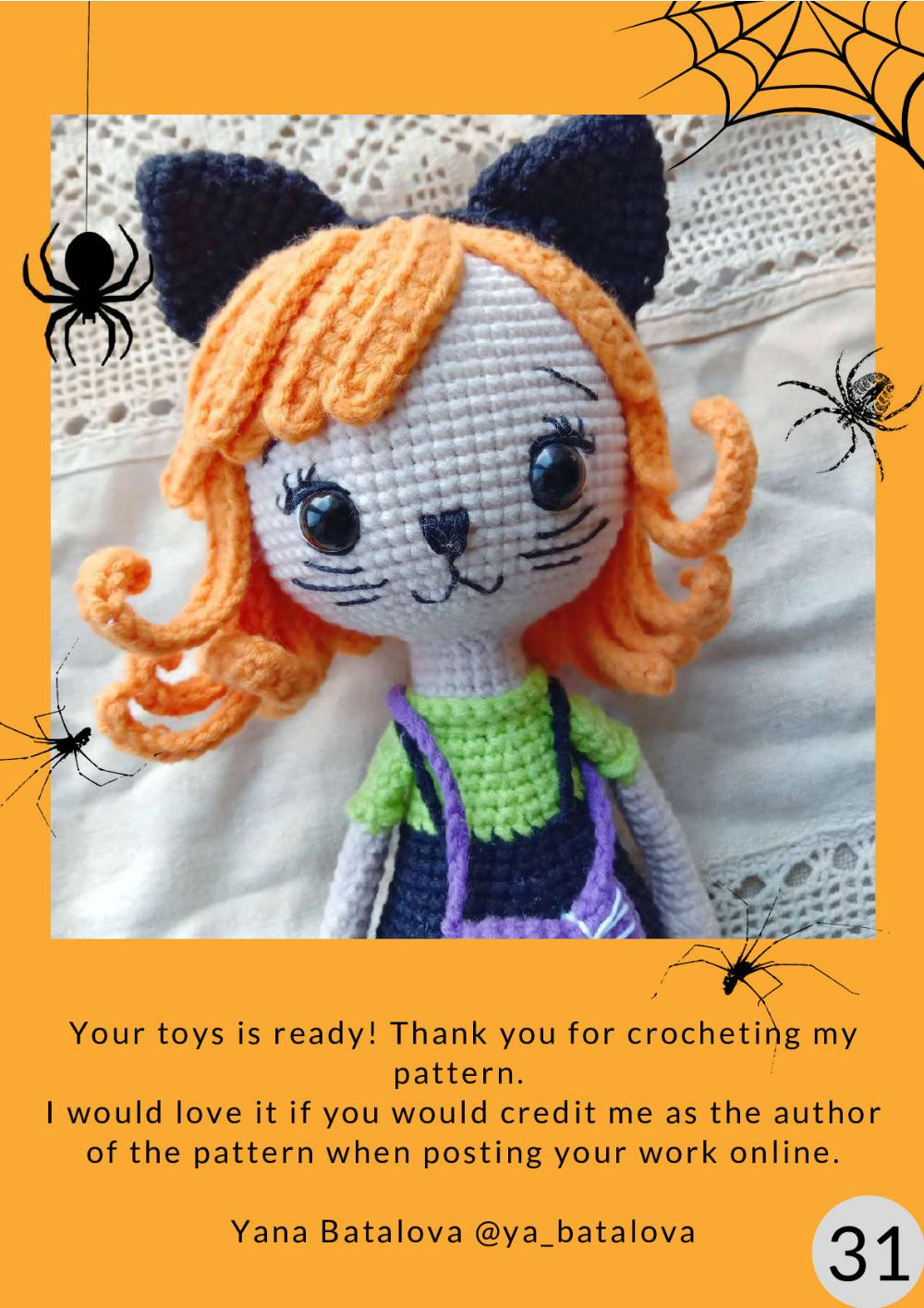 crochet pattern Kitten Girl