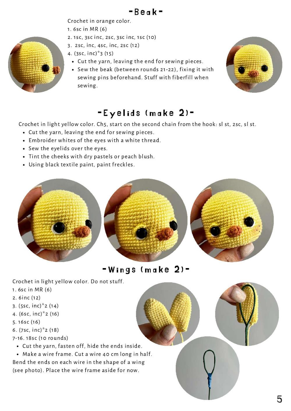 CROCHET PATTERN "LITTLE CHICKEN"