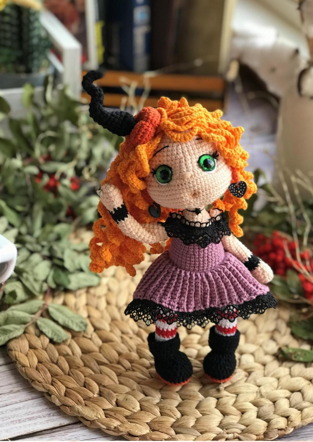 CROCHET PATTERN LITTLE WITCH LILITH AND HER BLACK CAT