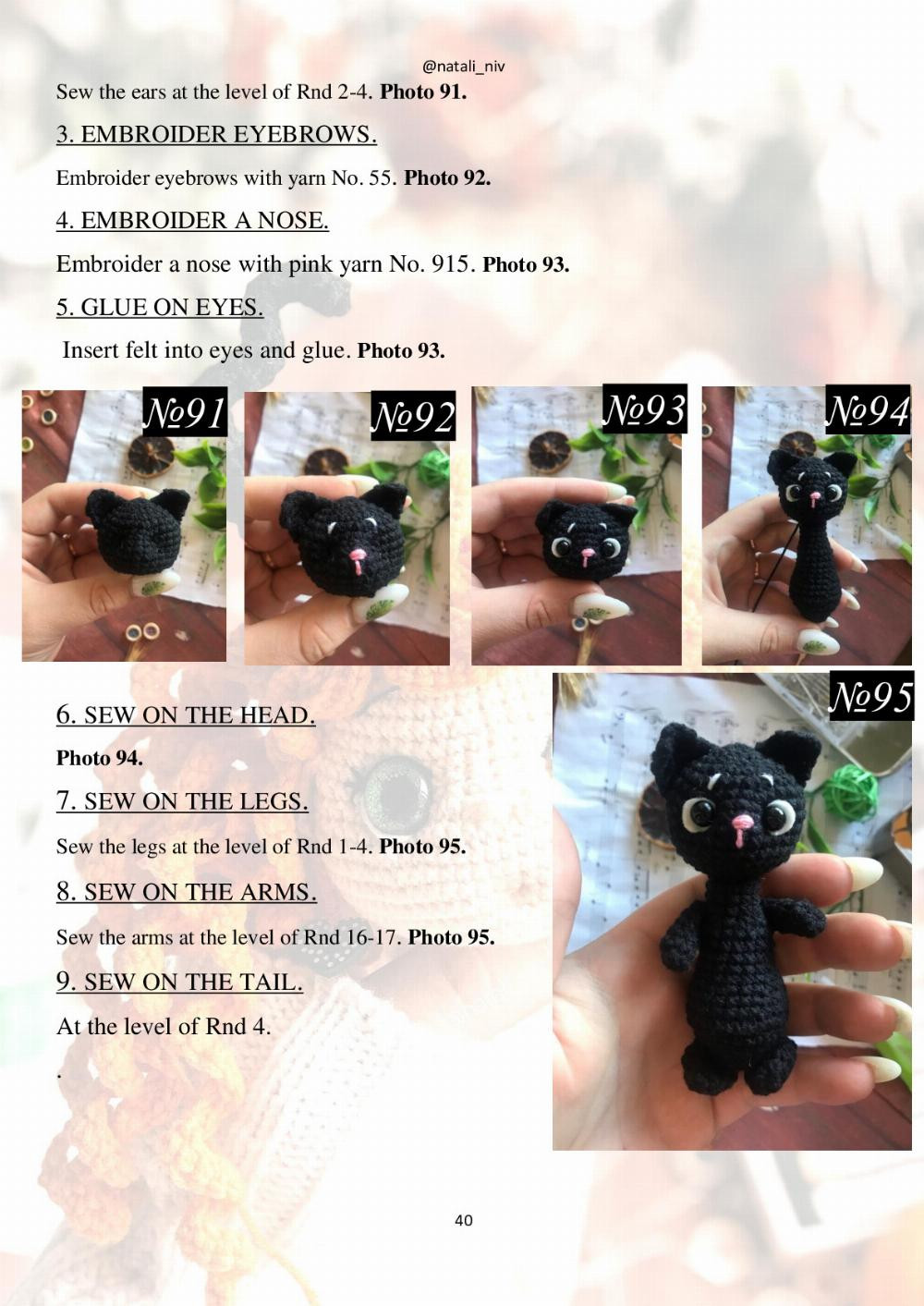 CROCHET PATTERN LITTLE WITCH LILITH AND HER BLACK CAT