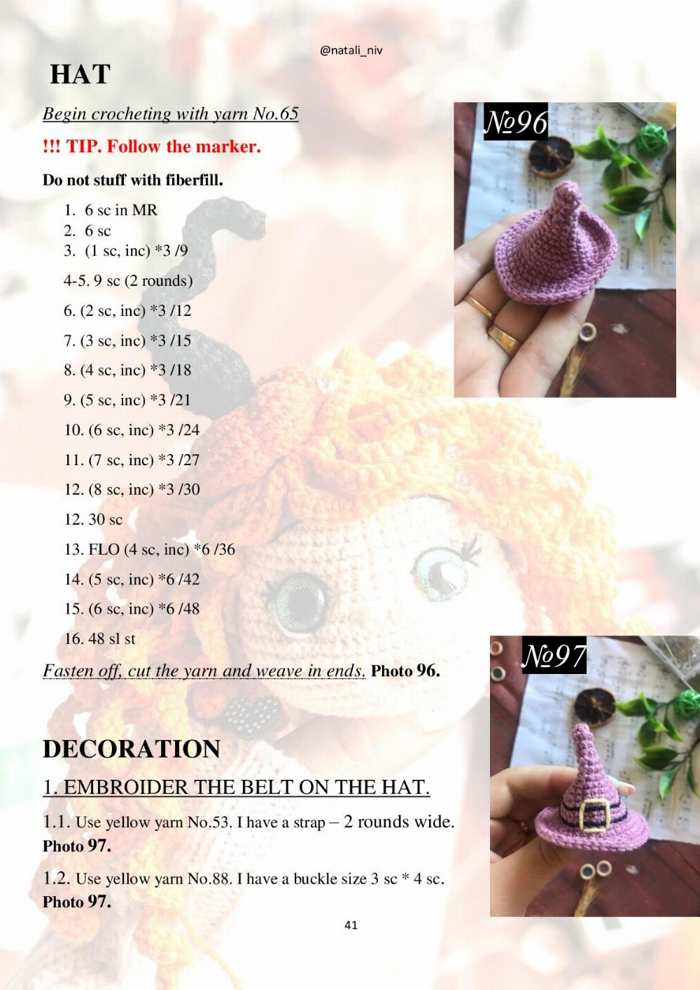 CROCHET PATTERN LITTLE WITCH LILITH AND HER BLACK CAT